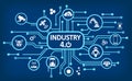 Industry 4.0 infographic factory of the future Ã¢â¬â for stock Royalty Free Stock Photo